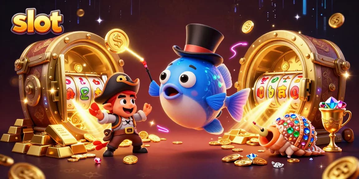 Engage with thrilling slot action in a dynamic underwater casino scene featuring lucky anglerfish.