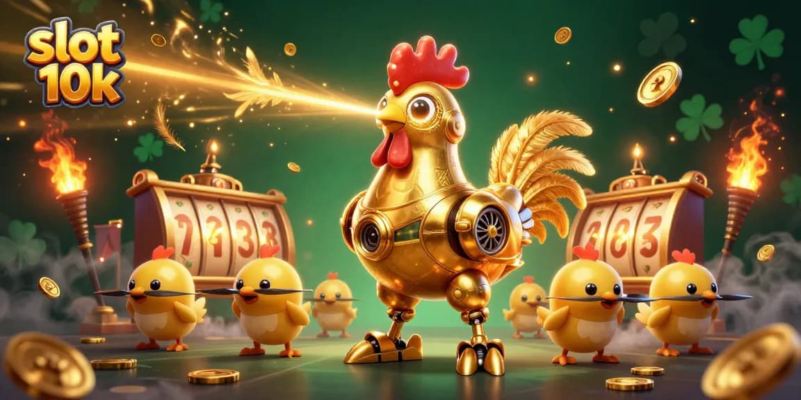 Engage in thrilling slot 10k gameplay with vibrant 3D characters and casino elements.