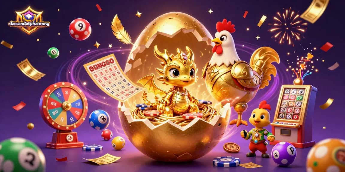 Spin to win at dacsandatphanrang with a golden dragon amidst vibrant lottery elements.