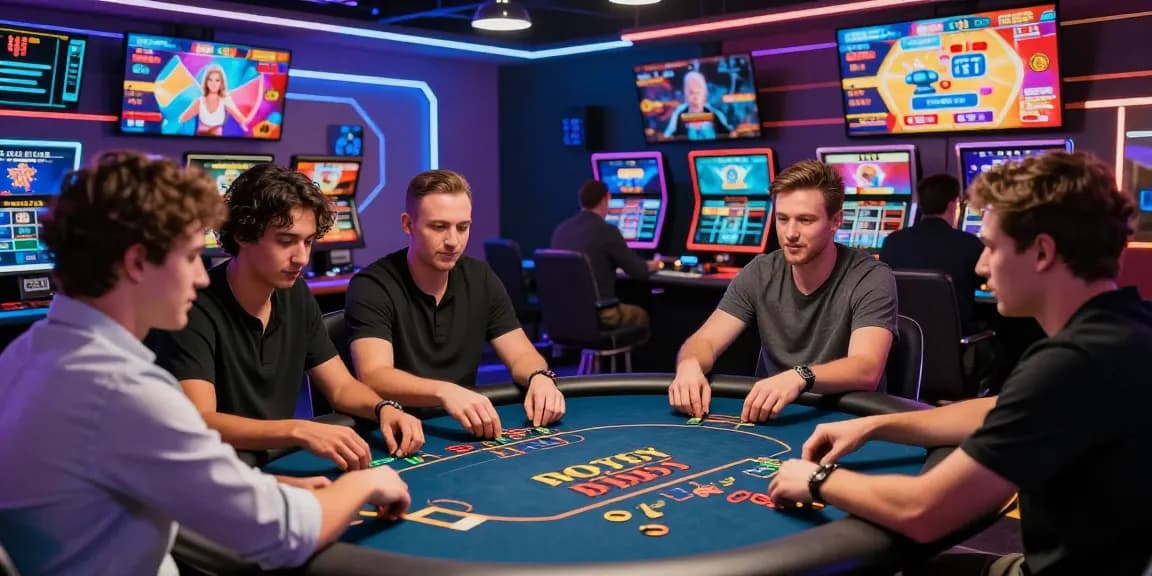 Players enjoying various online games at an exciting casino, showcasing gamebaidoithuong is vibrant gaming environment.