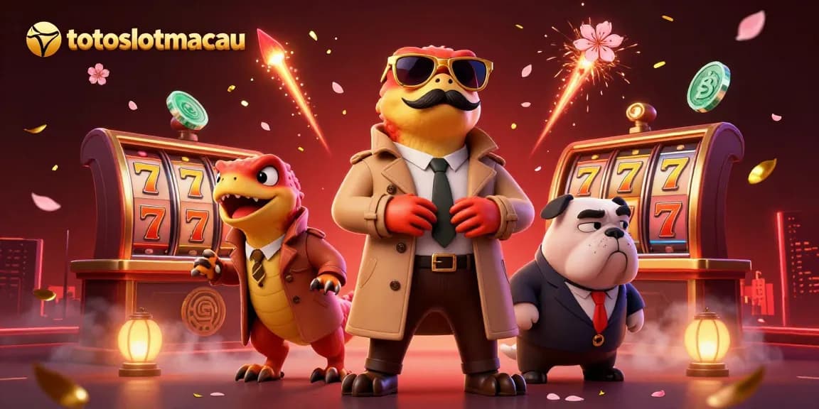 Engage in thrilling gaming at totoslotmacau, featuring playful raptors disguising themselves at a VIP casino.