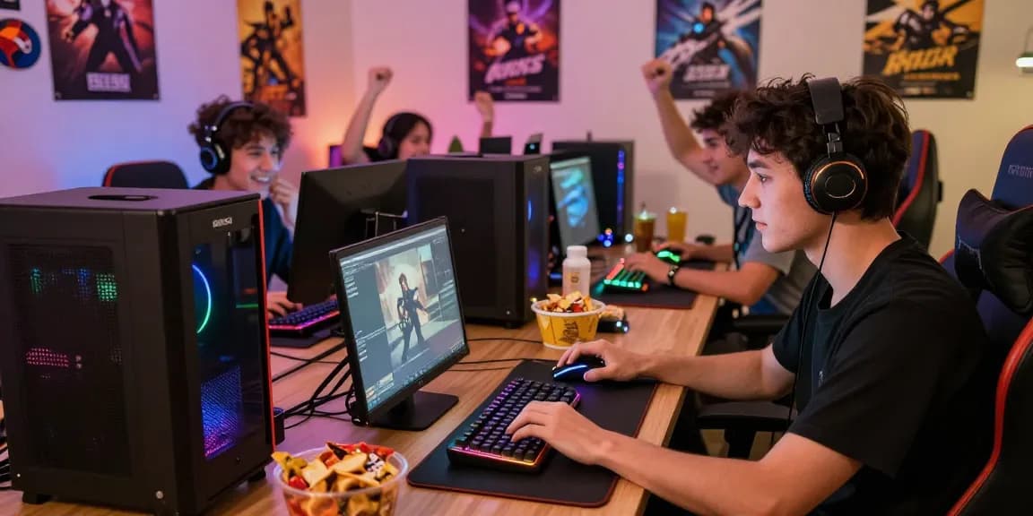 Engaging scene of pajaktoto rtp gaming player with vibrant atmosphere.