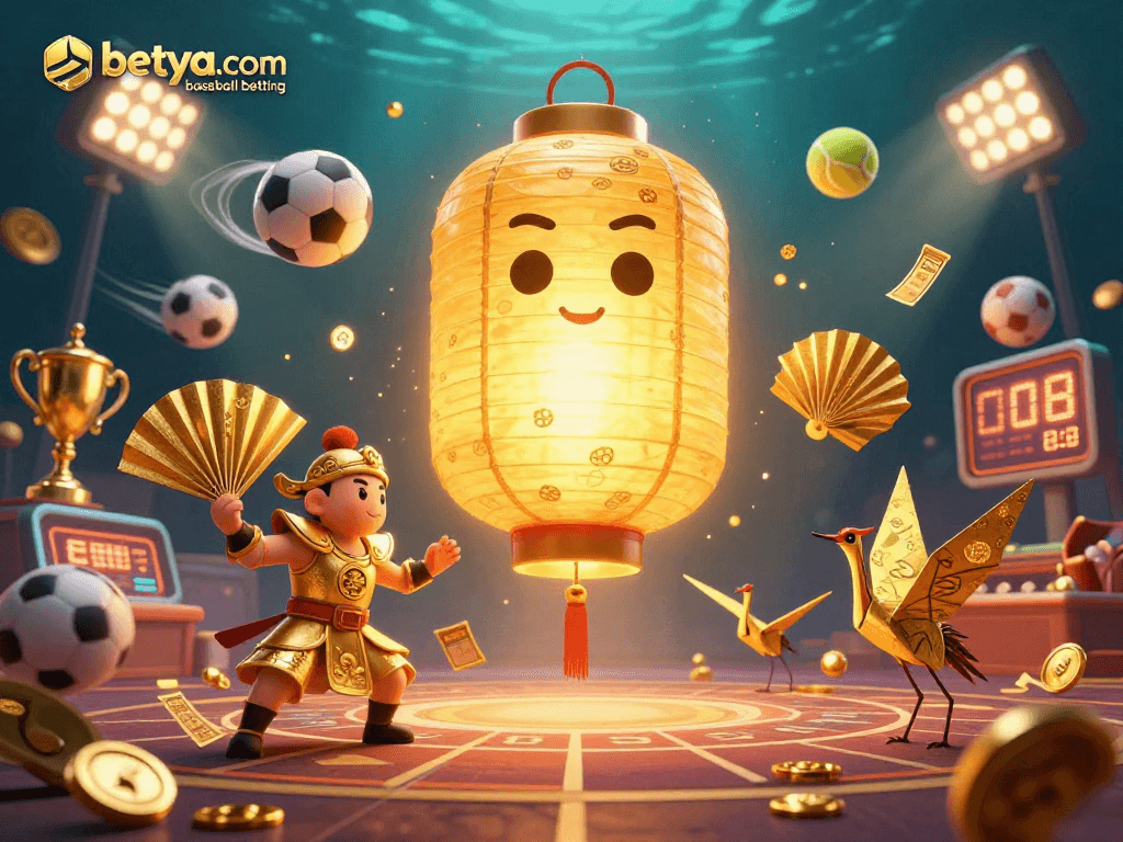 Engage in betya.com baseball betting with colorful illustration of spirited characters and dynamic sports elements.