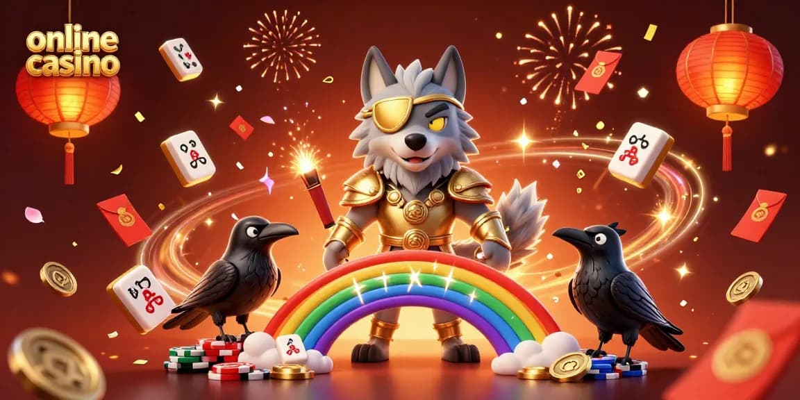 Experience the thrill of an online casino with vibrant characters and欢乐元素 in a dynamic scene.