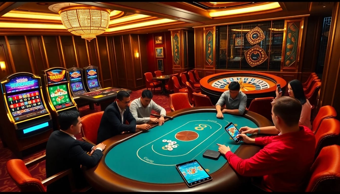 Experience thrilling gameplay at xx88.promo with vibrant slot machines and an upscale casino atmosphere.