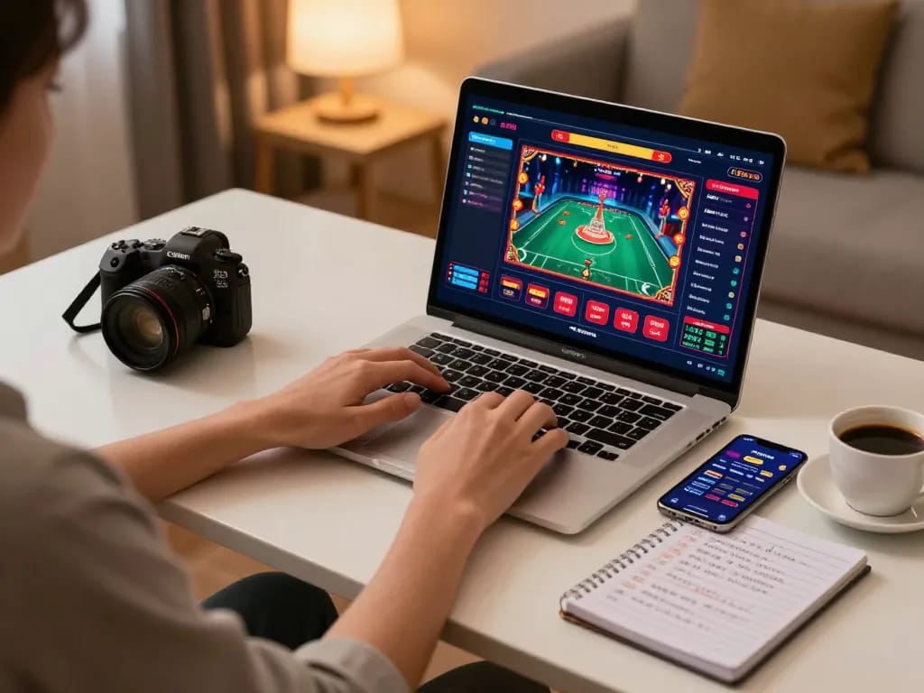 LIGA2000 app interface displayed on a laptop during an online gambling session, showing engaging gameplay.
