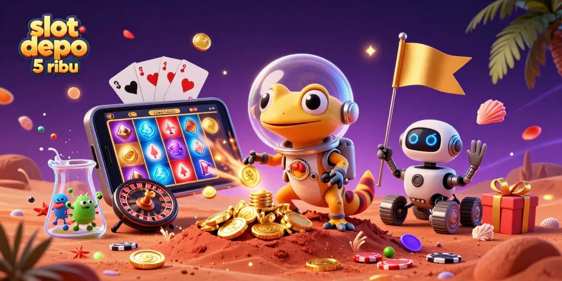 Engage with exciting slot games at slot depo 5 ribu featuring vibrant 3D characters and colorful game elements.