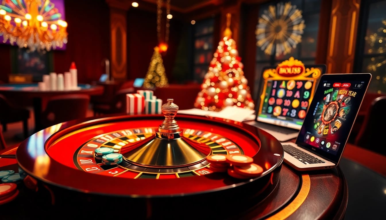 Players enjoying a vibrant online casino experience at bro138, featuring roulette and poker games.