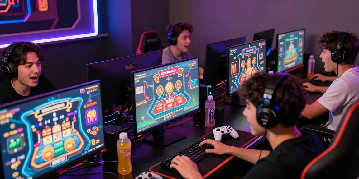 Exciting gaming atmosphere with players enjoying 68gamebai online casino.