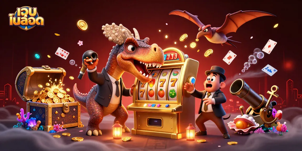 Experience thrilling เว็บสล็อต action with a pachycephalosaurus jackpot scene bursting with golden coins and dynamic gaming elements.