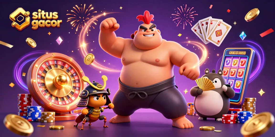 Permainan di situs slot gacor dengan slot mesin dan suasana meriah.