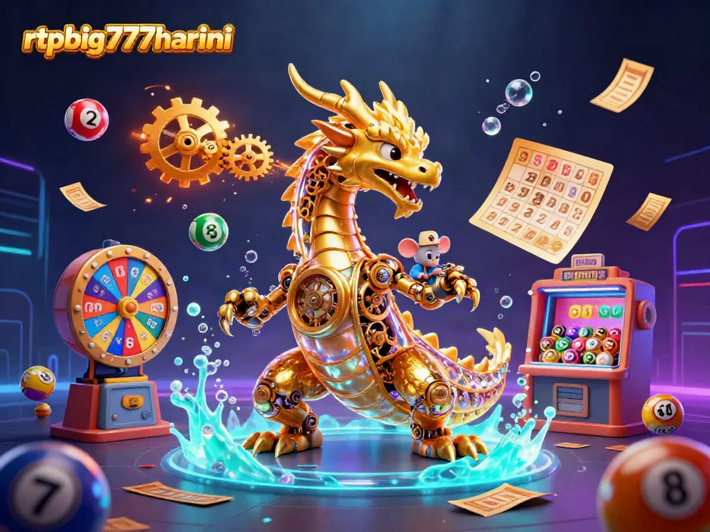 Experience excitement with rtpbig777hariini, featuring dynamic gaming elements and a mesmerizing golden dragon.