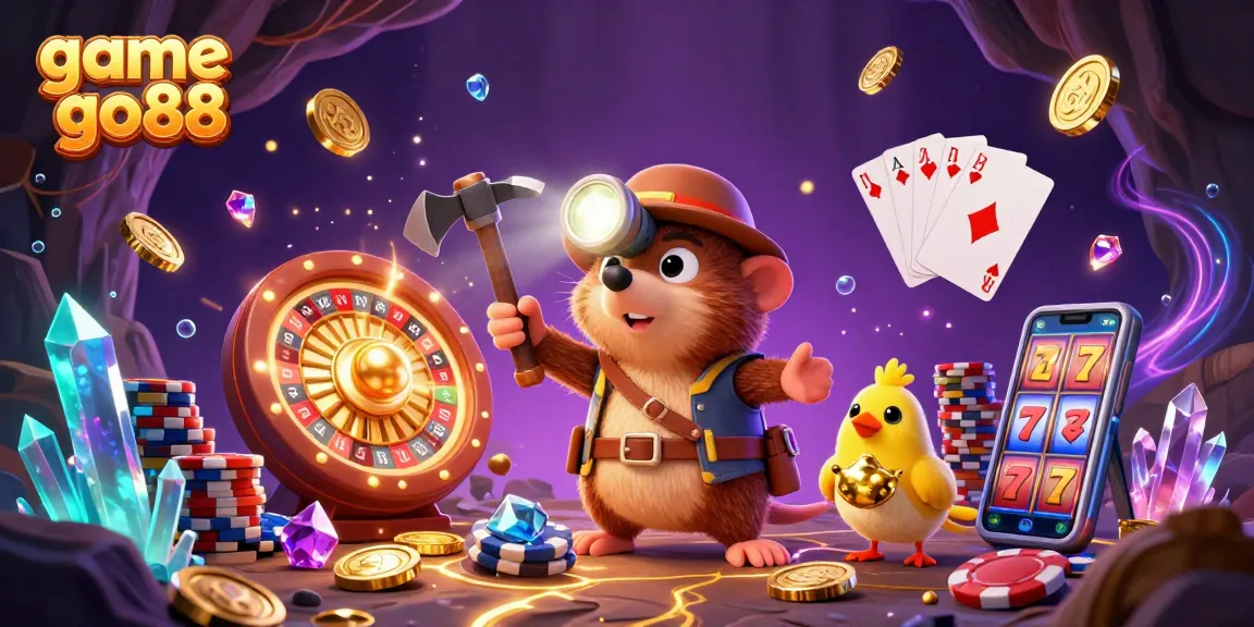 Play game go88 and win big with thrilling spins and colorful treasures in an epic casino scene.