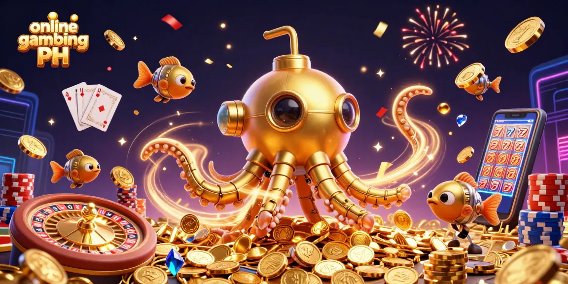 Engage in online gambling PH with dynamic gaming action and vibrant casino elements.