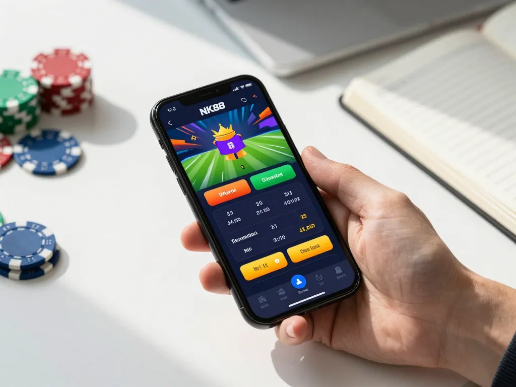 Engaging in NK88 lừa đảo mobile betting with live odds displayed on smartphone
