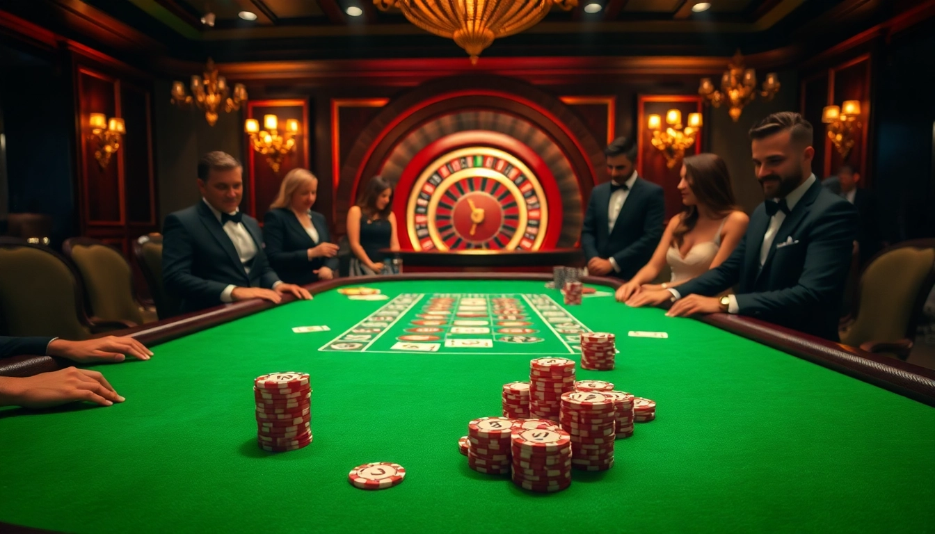 Experience the thrill of Cwin at a luxurious casino gaming table with poker chips and cards.