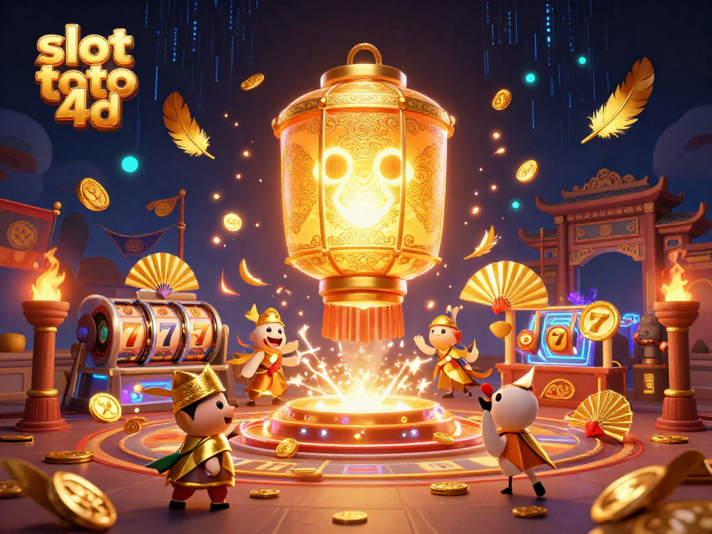 Engage in the excitement of slot toto 4d with vibrant golden spirits amidst dynamic casino elements.
