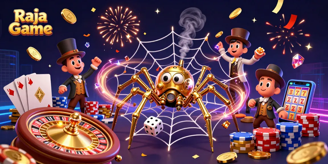 Engage with Raja Game's thrilling online experience featuring dynamic steampunk visuals and captivating casino elements.