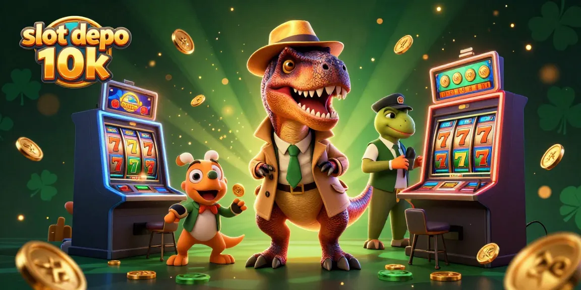 Experience thrilling gameplay at slot depo 10k with a velociraptor card counter and dynamic slot machine elements.