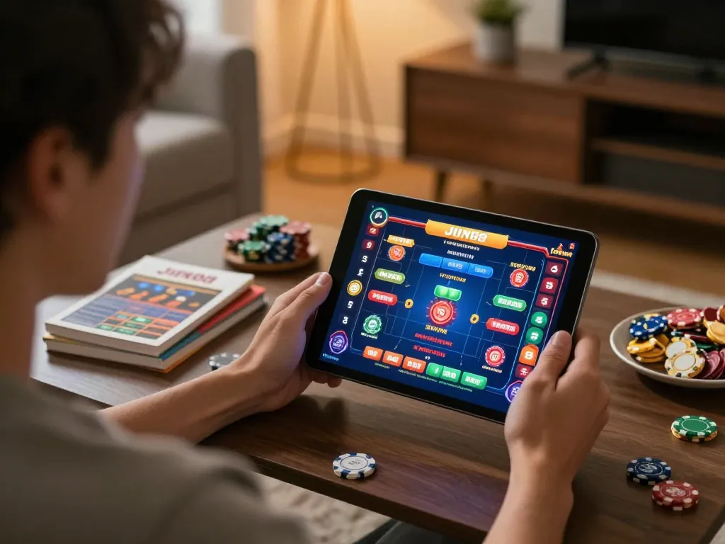 Play on Jun88 with immersive tablet gameplay in a cozy home setting