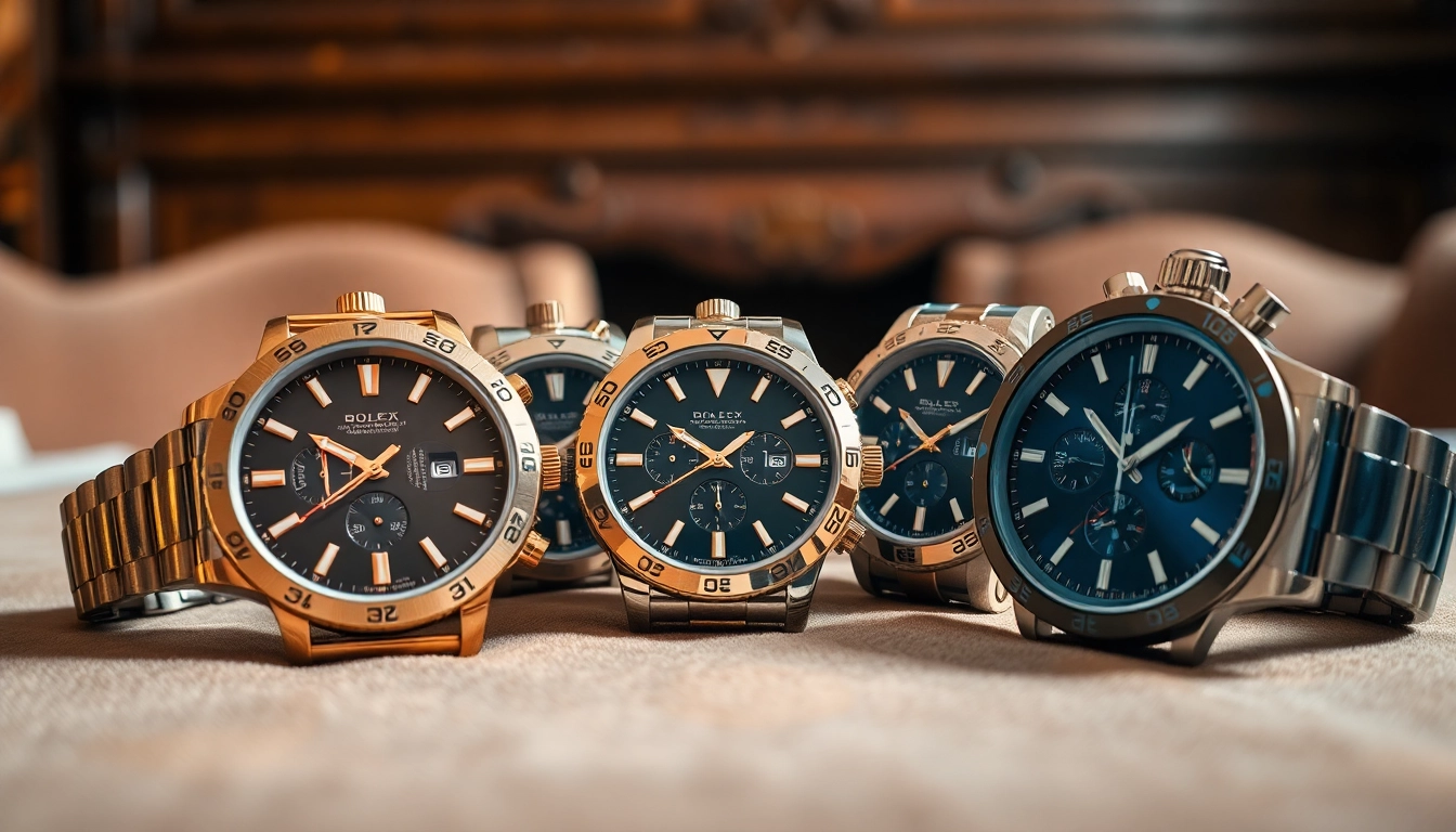 Admire exquisite replica watches with intricate designs, showcasing luxury and elegance.