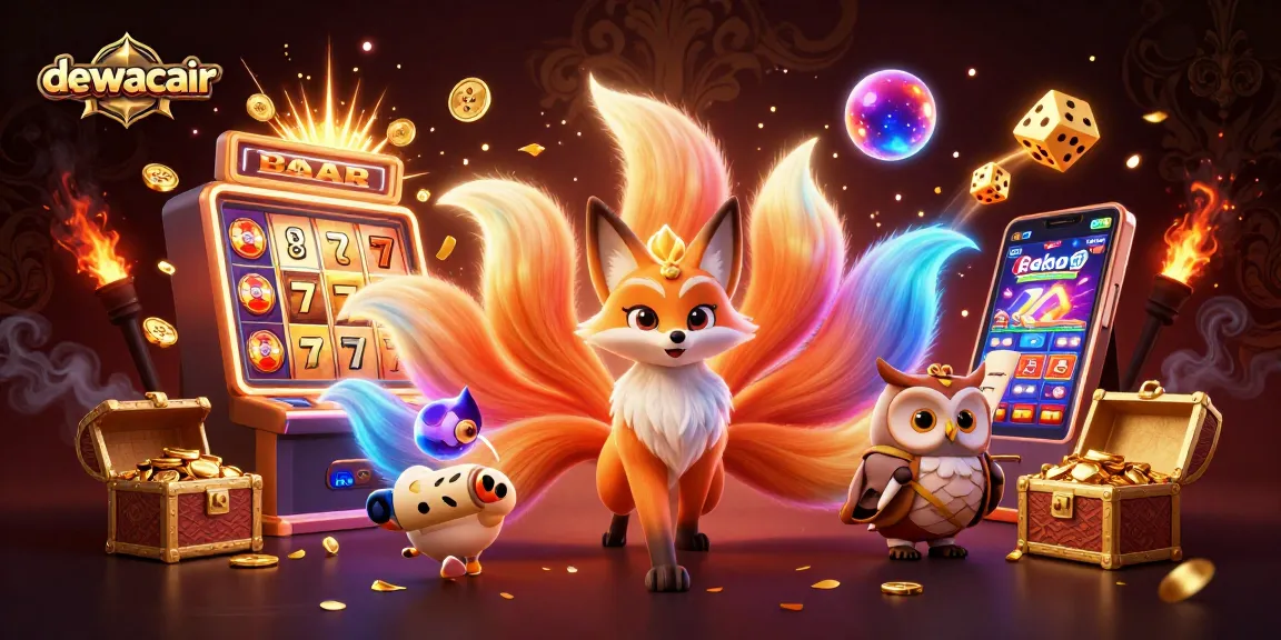Dive into the action at dewacair with vibrant slots, colorful spirit orbs, and golden jackpots bursting in excitement.