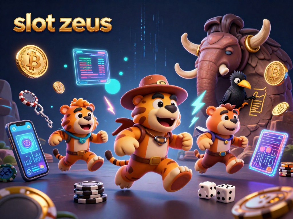 Experience exhilarating wins with slot zeus, as dynamic neon elements illuminate the casino scene.