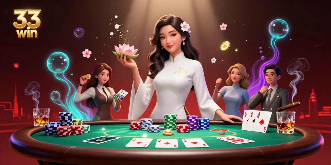 Experience the thrill of 33 win with an immersive casino atmosphere and vibrant gaming elements.