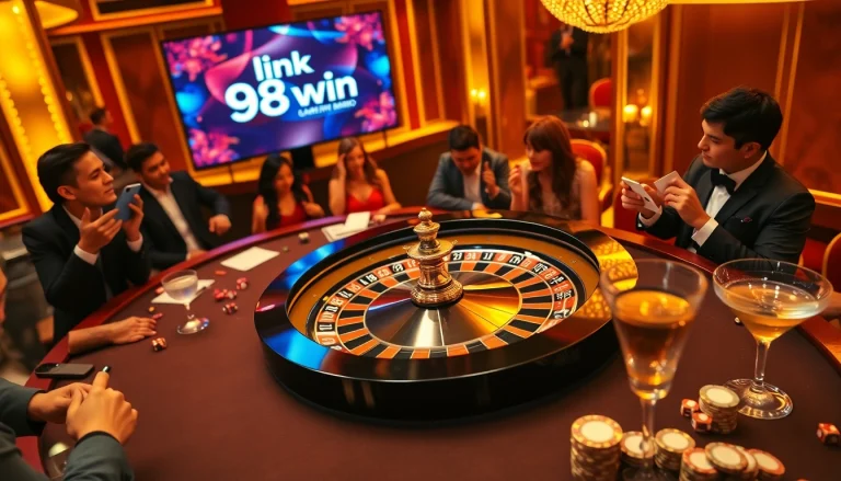 Experience the thrill of winning at link 98win in a luxurious casino setting.