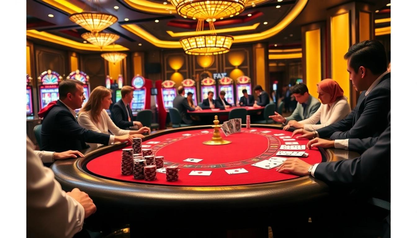 Engaging players at the 88i casino table enjoying an exciting game night.