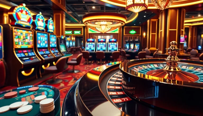 Exciting gaming experience at 1haywin.us.com with vibrant casino tables and slot machines