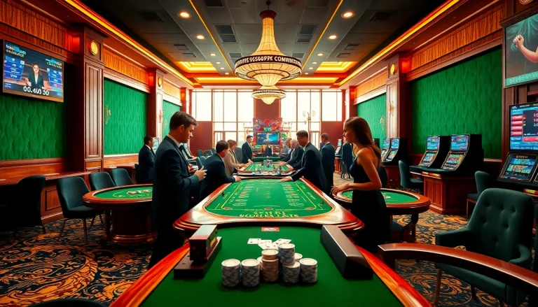 에볼루션의 고급스러운 라이브 카지노 게임 환경을 보여주는 이미지