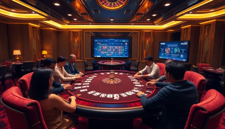 Engaged players strategize at the poker table, embodying excitement at https://king88b.us.com/.
