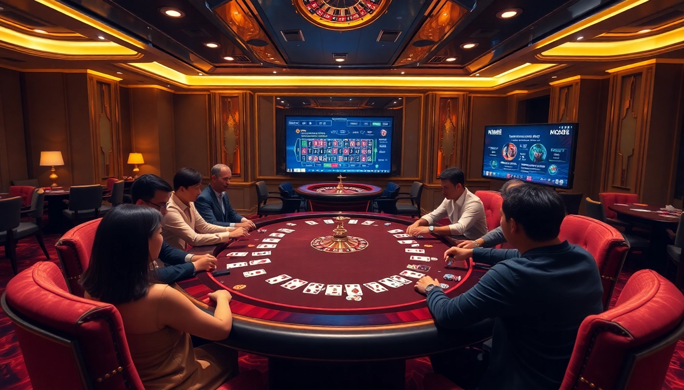 Engaged players strategize at the poker table, embodying excitement at https://king88b.us.com/.