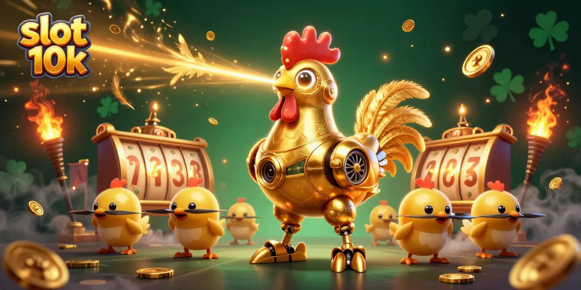 Engage in thrilling slot 10k gameplay with vibrant 3D characters and casino elements.