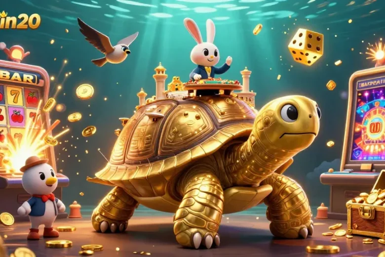 Experience exhilarating wins with sunwin20 in this vibrant 3D casino scene full of excitement.