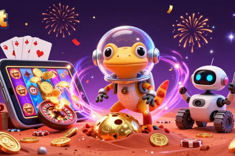 Menangkan slot dalam pengalaman bermain 3D di luar angkasa yang megah dengan simbol keberuntungan.